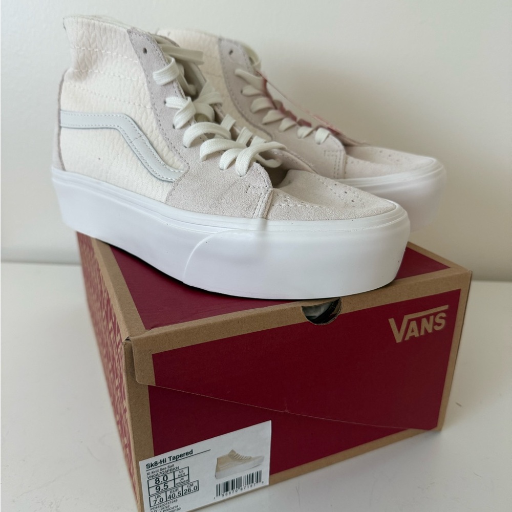 Vans Sk8-Hi Tapered Stackform Shoe in Marshmallow